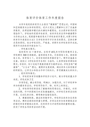 体育评价 体育工作年度报告.docx