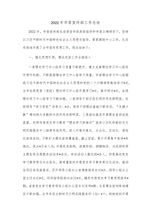 2022年市委宣传部工作总结.docx