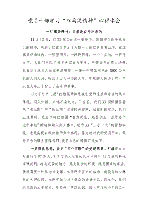 党员干部学习“红旗渠精神”心得体会（红旗渠精神：幸福是奋斗出来的）.docx