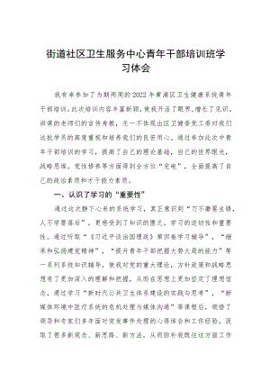 2022年优秀年轻干部培训班学习心得体会感悟五篇模板.docx