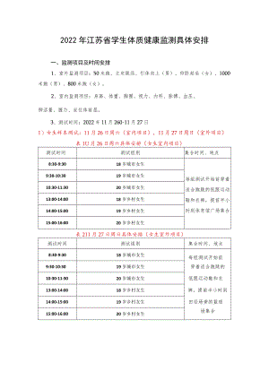 2022年江苏省体质健康监测具体安排.docx