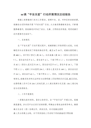 xx镇“平安关爱”行动开展情况总结报告.docx