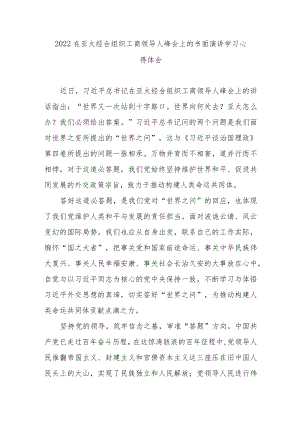 2022在亚太经合组织工商领导人峰会上的书面演讲学习心得体会3篇.docx