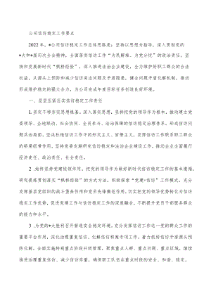 公司信访稳定工作要点.docx