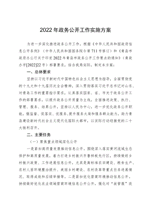 2022年政务公开工作实施方案.docx