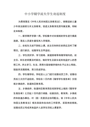 中小学辍学流失学生劝返制度.docx