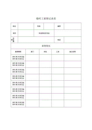 临时工雇佣记录表.docx