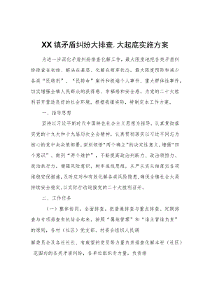 XX镇矛盾纠纷大排查、大起底实施方案.docx