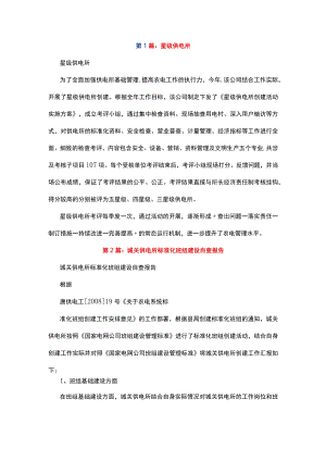 供电所星级班组自查报告.docx