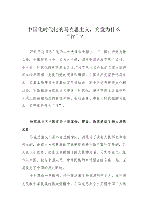 中国化时代化的马克思主义究竟为什么“行”？.docx