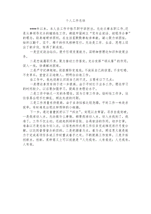 个人工作总结.docx