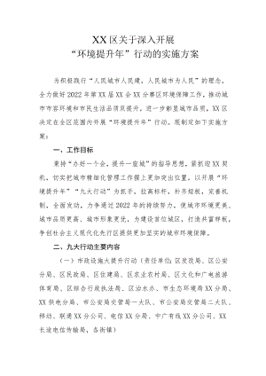 XX区关于深入开展“环境提升年”行动的实施方案.docx
