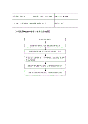 2022年9月《计划性停电无创呼吸机使用应急流程》.docx