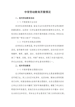 中学劳动教育开展情况.docx