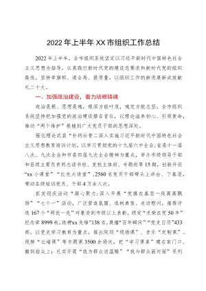 2022年上半年xx市组织工作总结.docx