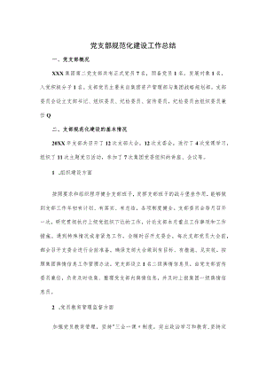 党支部规范化建设工作总结.docx