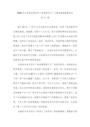 2022在北京展览馆参观“奋进新时代”主题成就展重要讲话学习心得3篇.docx