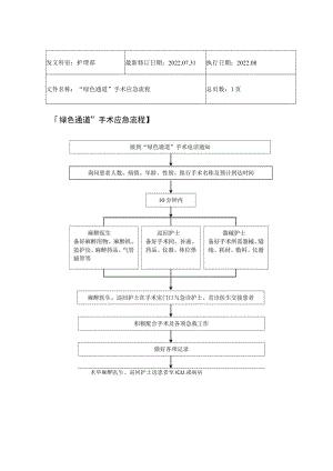 2022年9月《“绿色通道”手术应急流程》.docx