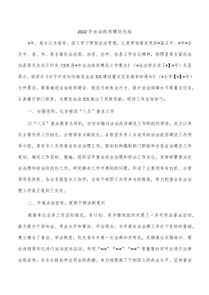 2022年法治政府建设总结.docx