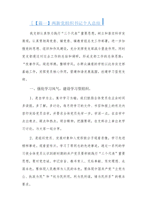 两新党组织书记个人总结3篇.docx