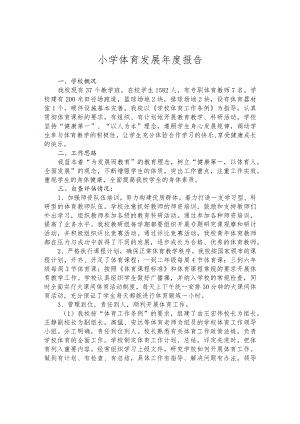 小学体育发展年度报告.docx