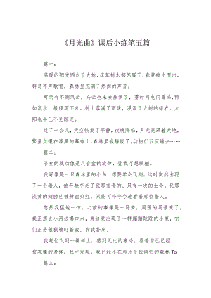《月光曲》课后小练笔五篇.docx