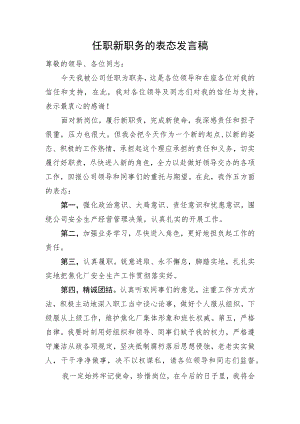 任职新职务的表态发言稿.docx