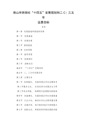 保山市供销社“十四五”发展规划和二〇三五年远景目标.docx