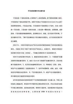 IV级宫腔镜手术主要内容.docx