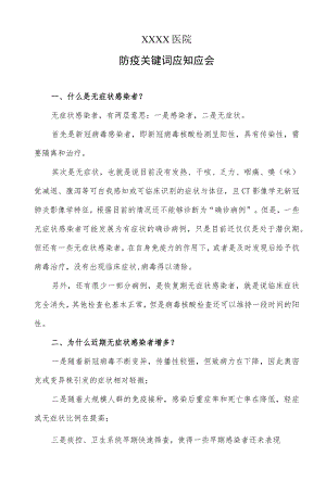 医院防疫关键词应知应会.docx