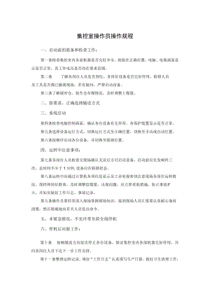 集控室操作员操作规程.docx