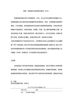 最新：阴道癌诊治指南要点解读（全文）.docx