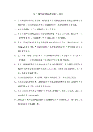 项目部劳动力管理员岗位职责.docx