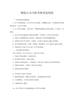 物流公司司机考核奖惩制度.docx