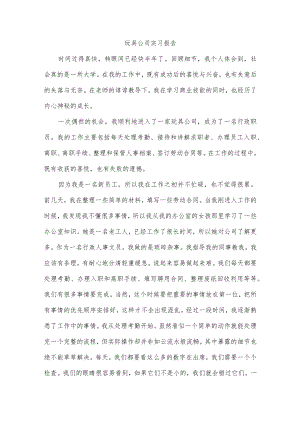 玩具公司实习报告.docx