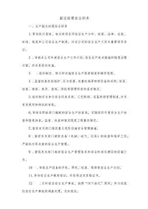 副总经理安全职责.docx
