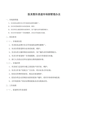 医美整形渠道市场部管理办法.docx