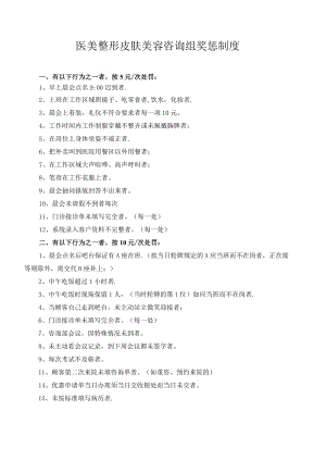 医美整形皮肤美容咨询组奖惩制度.docx