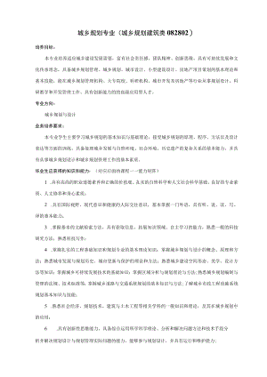 城乡规划专业本科生人才培养方案（1703终稿）.docx