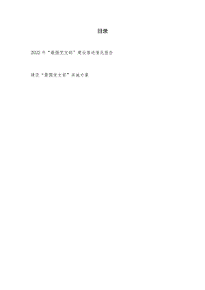 2022“最强党支部”建设推进情况报告+建设“最强党支部”实施方案.docx