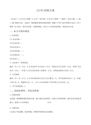 公司改制方案.docx