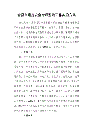 全县自建房安全专项整治工作实施方案.docx