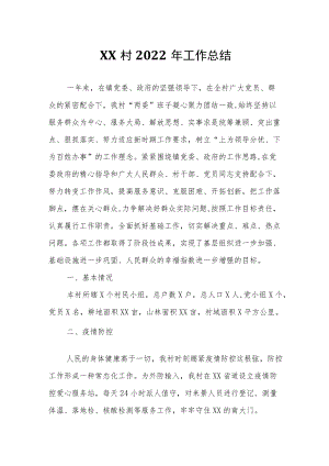 XX村工作总结.docx