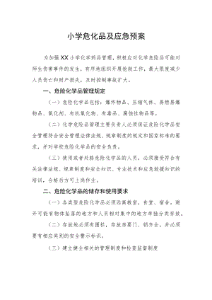 小学危化品及应急预案.docx