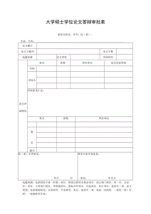 大学硕士学位论文答辩审批表.docx
