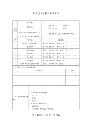 用人单位对毕业生的评价表.docx