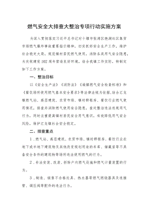 燃气安全大排查大整治专项行动实施方案.docx