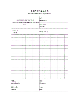 匹配等级评定汇总表.docx