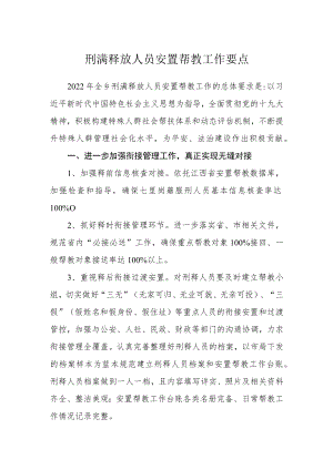 刑满释放人员安置帮教工作要点.docx