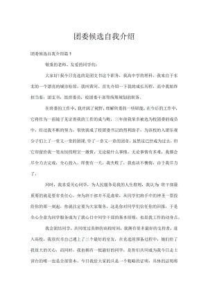 团委候选自我介绍.docx